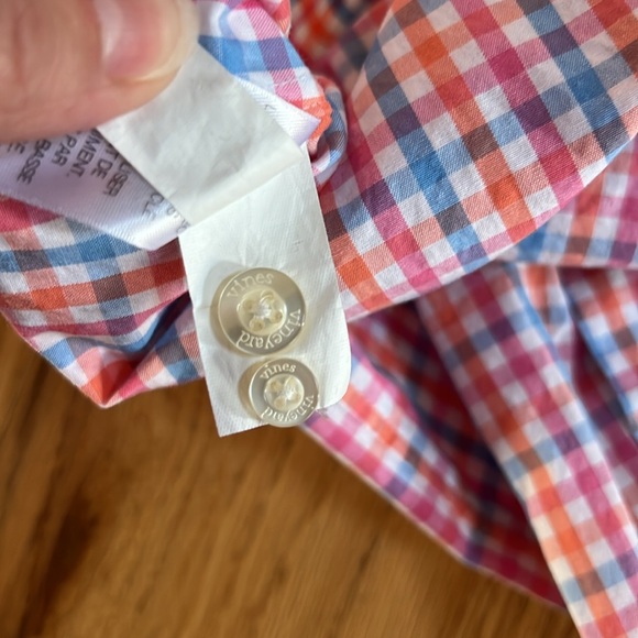 VINEYARD VINES Slim Fit Tucker Long Sleeve Dress Shirt, Size Large - Picture 7 of 9